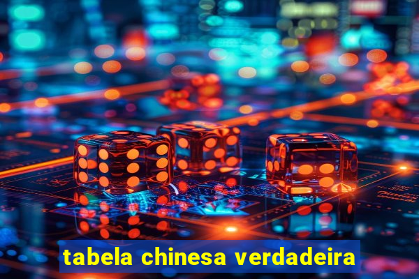 tabela chinesa verdadeira